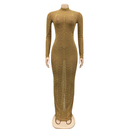 Robe Années 70 Or - Louise Vintage