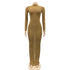 Robe Années 70 Or - Louise Vintage