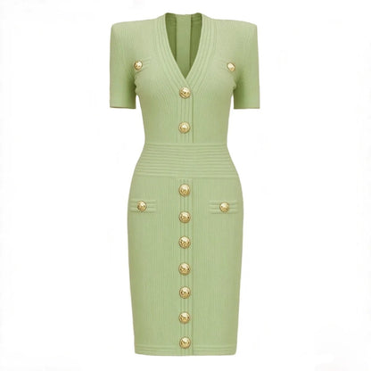 Robe Années 70 Verte - Louise Vintage