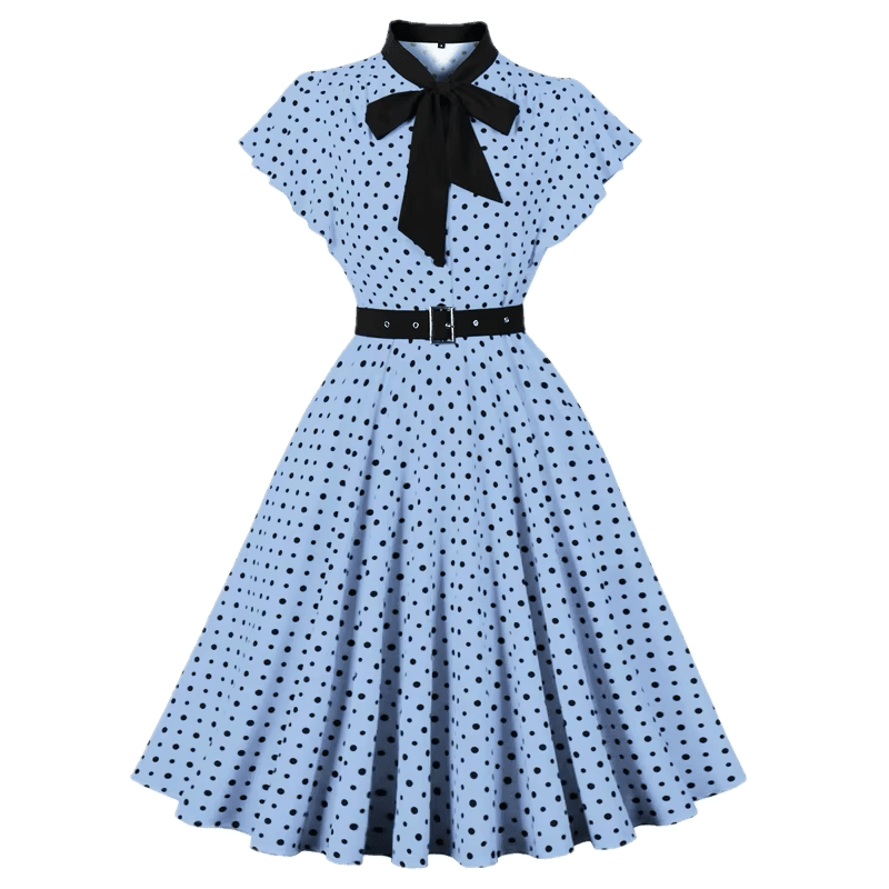 Robe Bleu Années 40 - Louise Vintage