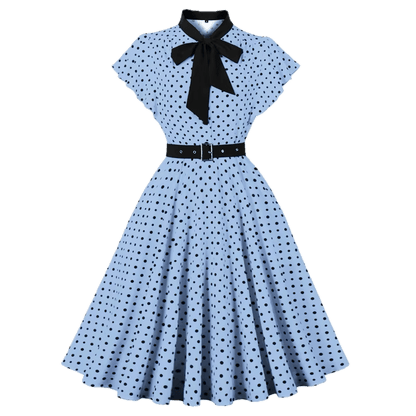 Robe Bleu Années 40 - Louise Vintage