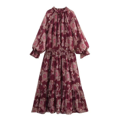 Robe Boheme Longue Années 70 - Louise Vintage