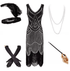 Robe Charleston Année 20 Noire (Avec Accessoires) - Louise Vintage