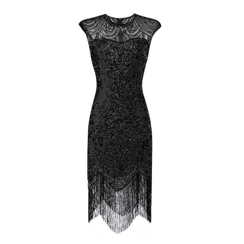 Robe Charleston Années 20 Noir - Louise Vintage
