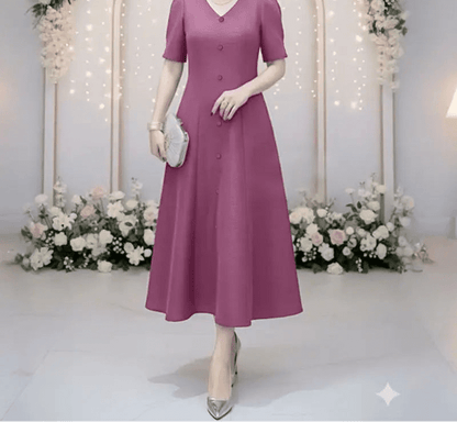 Robe Chasuble Année 70 Rose - Louise Vintage