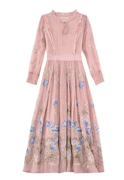 Robe Chic Jazz Année 40 Rose - Louise Vintage