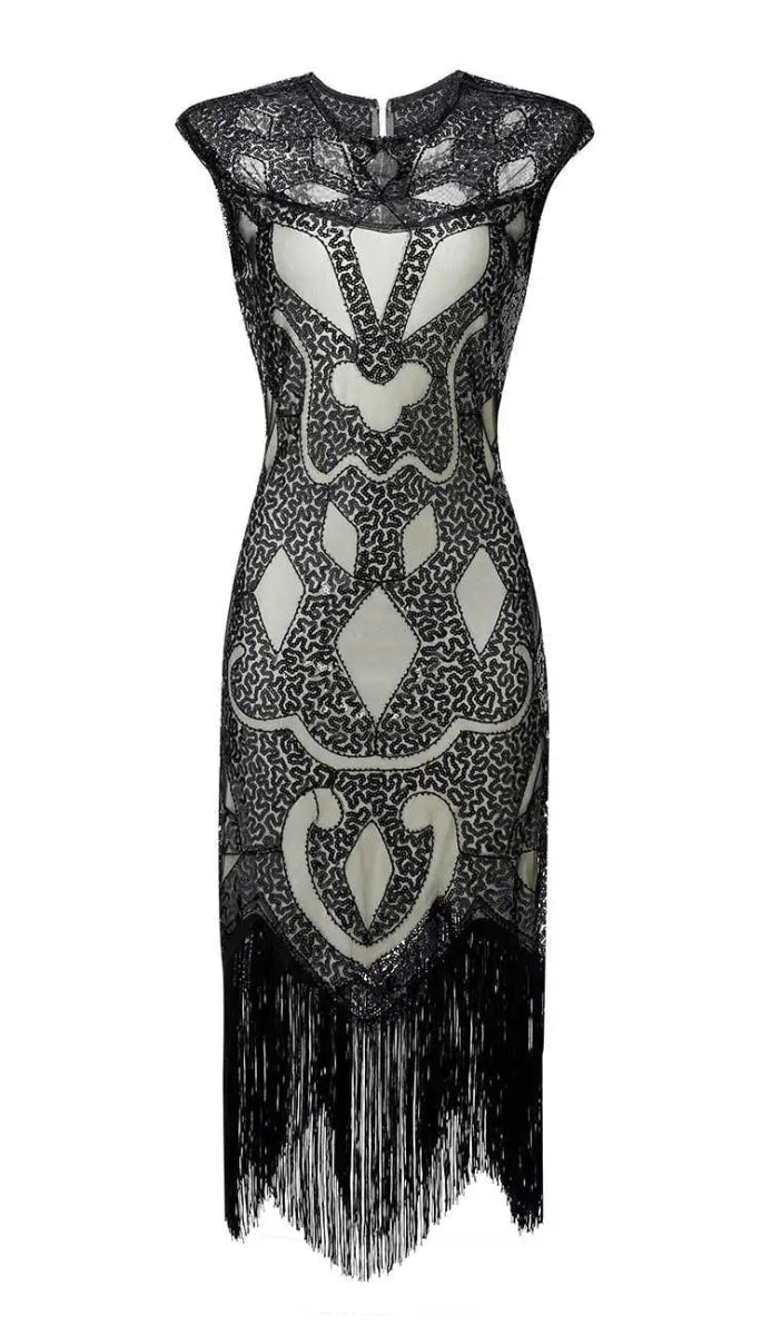 Robe Cocktail Année 20 Argent - Louise Vintage