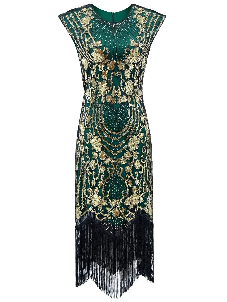 Robe Cocktail Année 20 Bleue - Louise Vintage