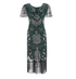Robe Cocktail Année 20 Verte - Louise Vintage