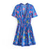 Robe Courte Année 70 Bleue - Louise Vintage