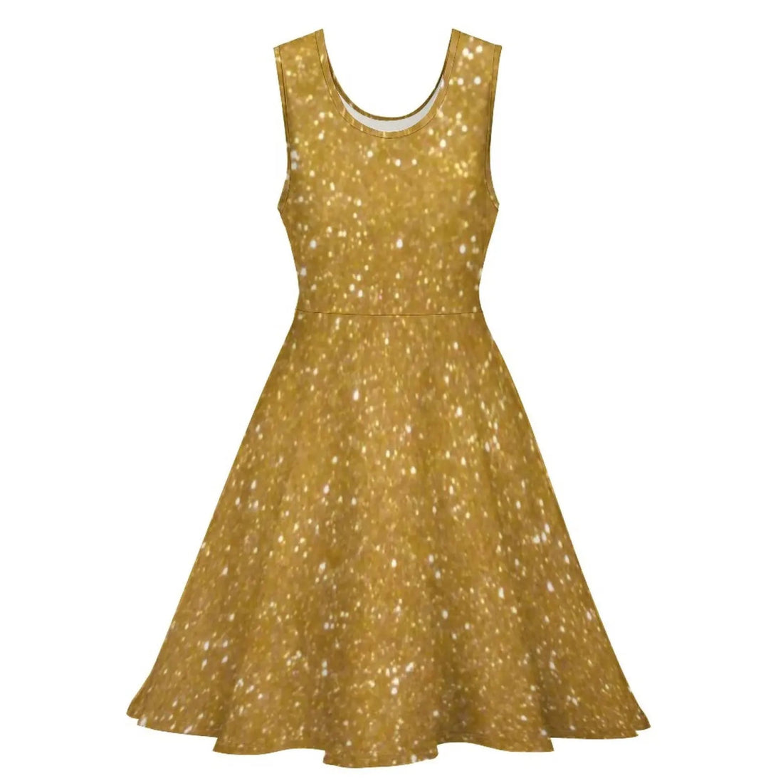 Robe Courte Année 70 Dorée - Louise Vintage