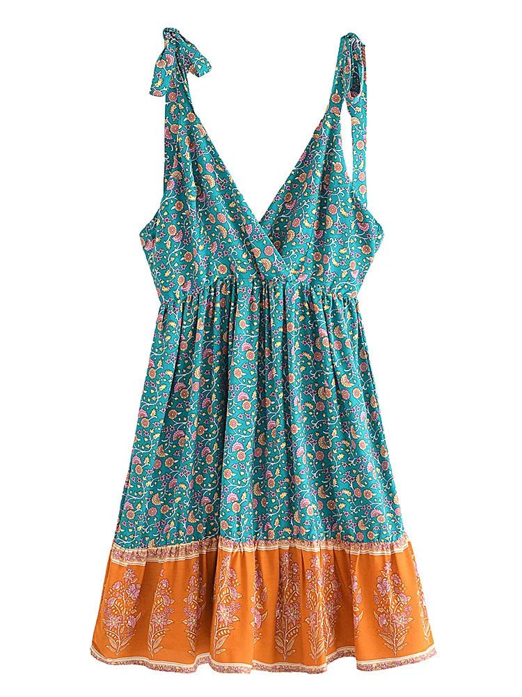 Robe Courte Année 70 Verte - Louise Vintage