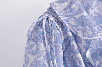 Robe Courte Vintage Fleurie Bleu - Louise Vintage