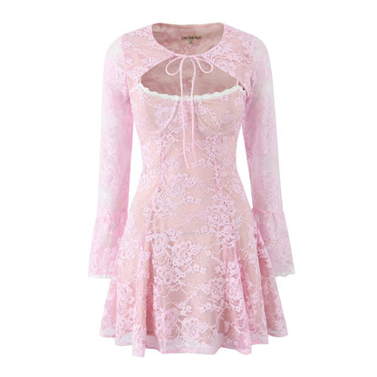 Robe Courte Vintage Fleurie Rose - Louise Vintage
