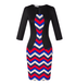 Robe Crayon Année 50 Bleu Carreaux - Louise Vintage