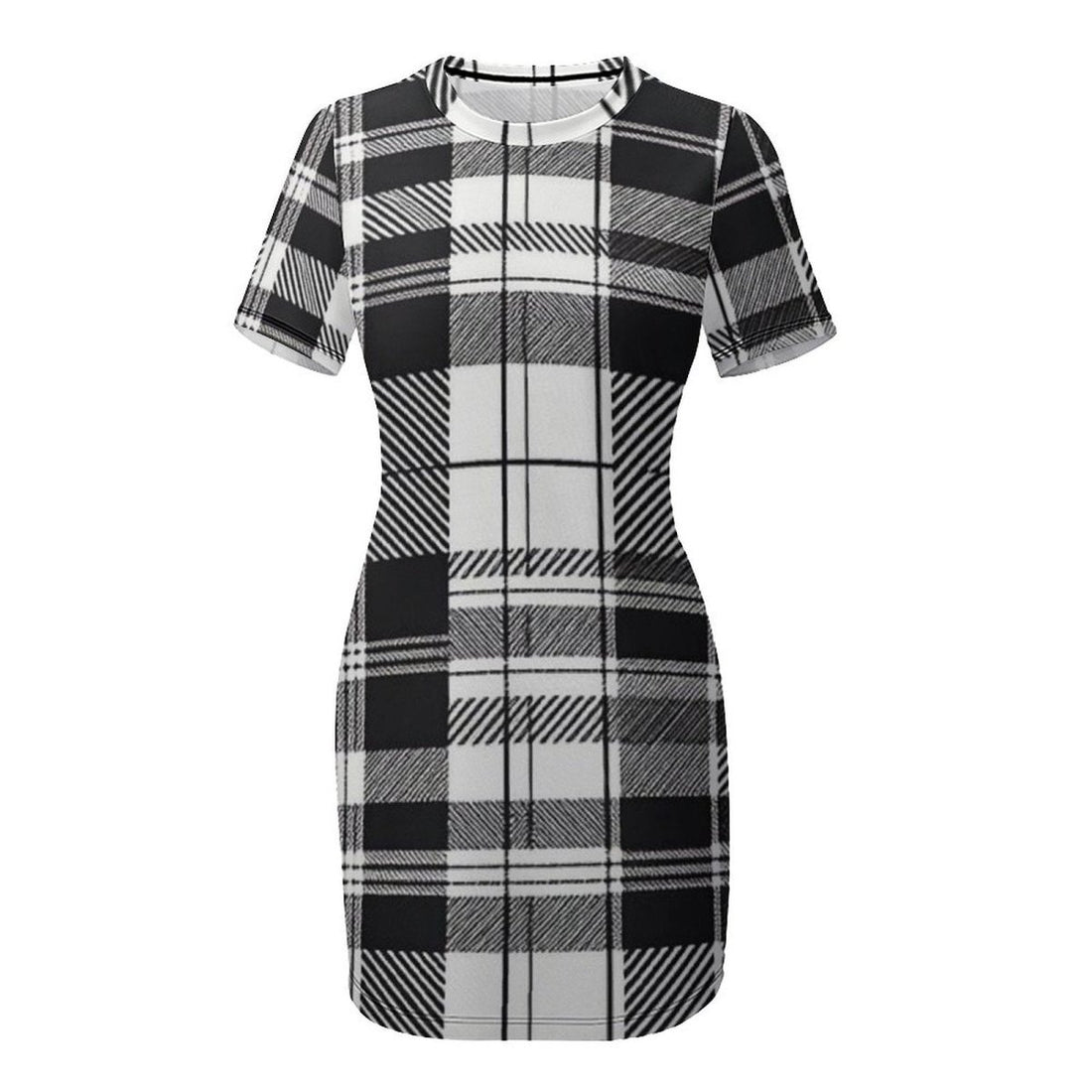 Robe Crayon Année 50 Noire Carreaux - Louise Vintage