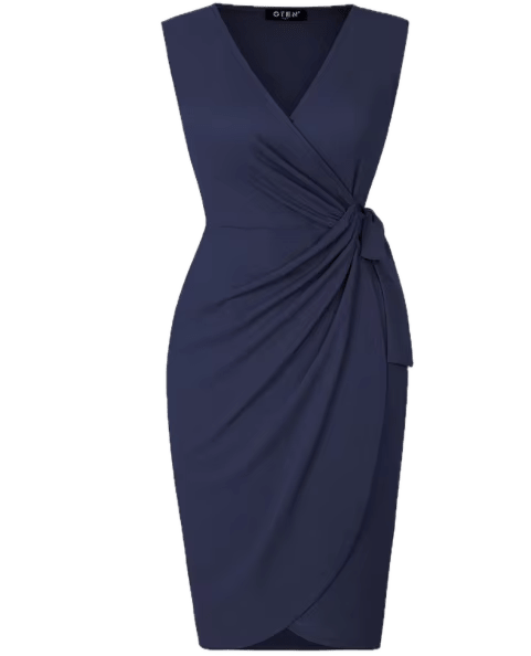 Robe Crayon Année 60 Bleu - Louise Vintage