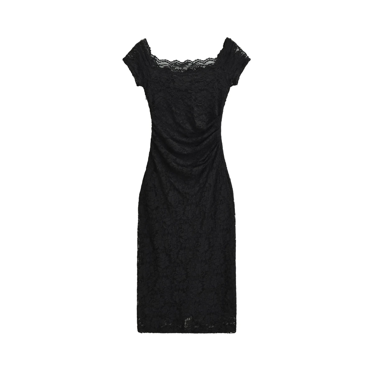 Robe Crayon Dentelle Vintage Noire - Louise Vintage