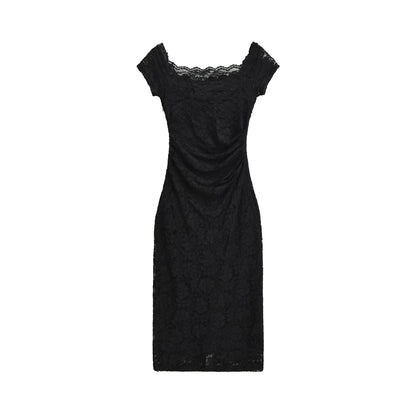 Robe Crayon Dentelle Vintage Noire - Louise Vintage