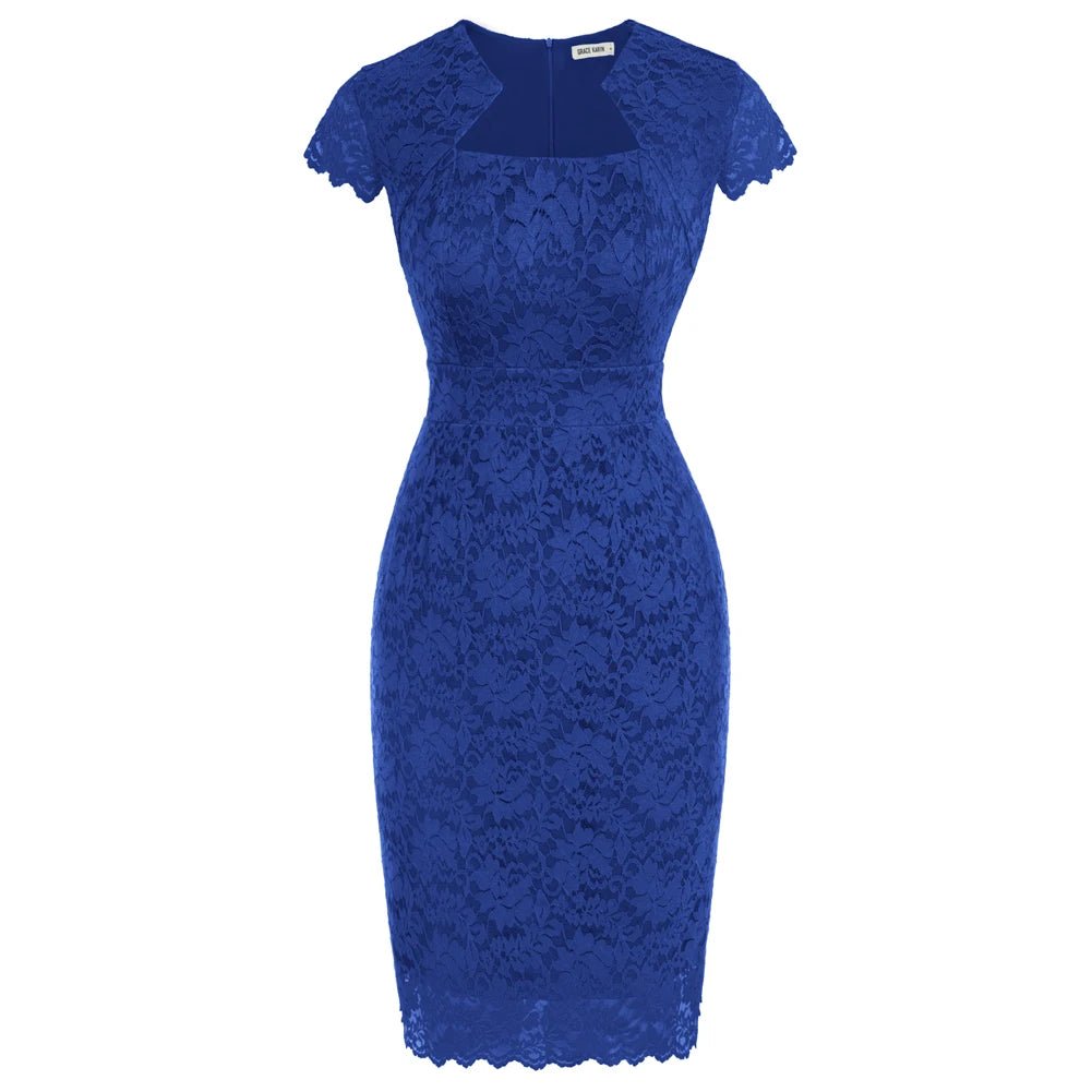 Robe Crayon Vintage Année 50 Bleu - Louise Vintage