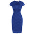 Robe Crayon Vintage Année 50 Bleu - Louise Vintage
