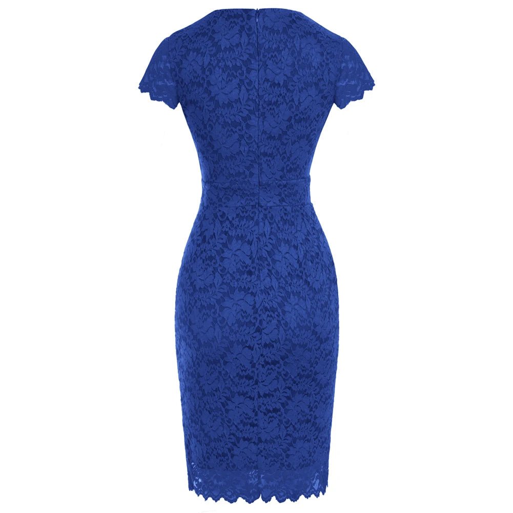 Robe Crayon Vintage Année 50 Bleu - Louise Vintage