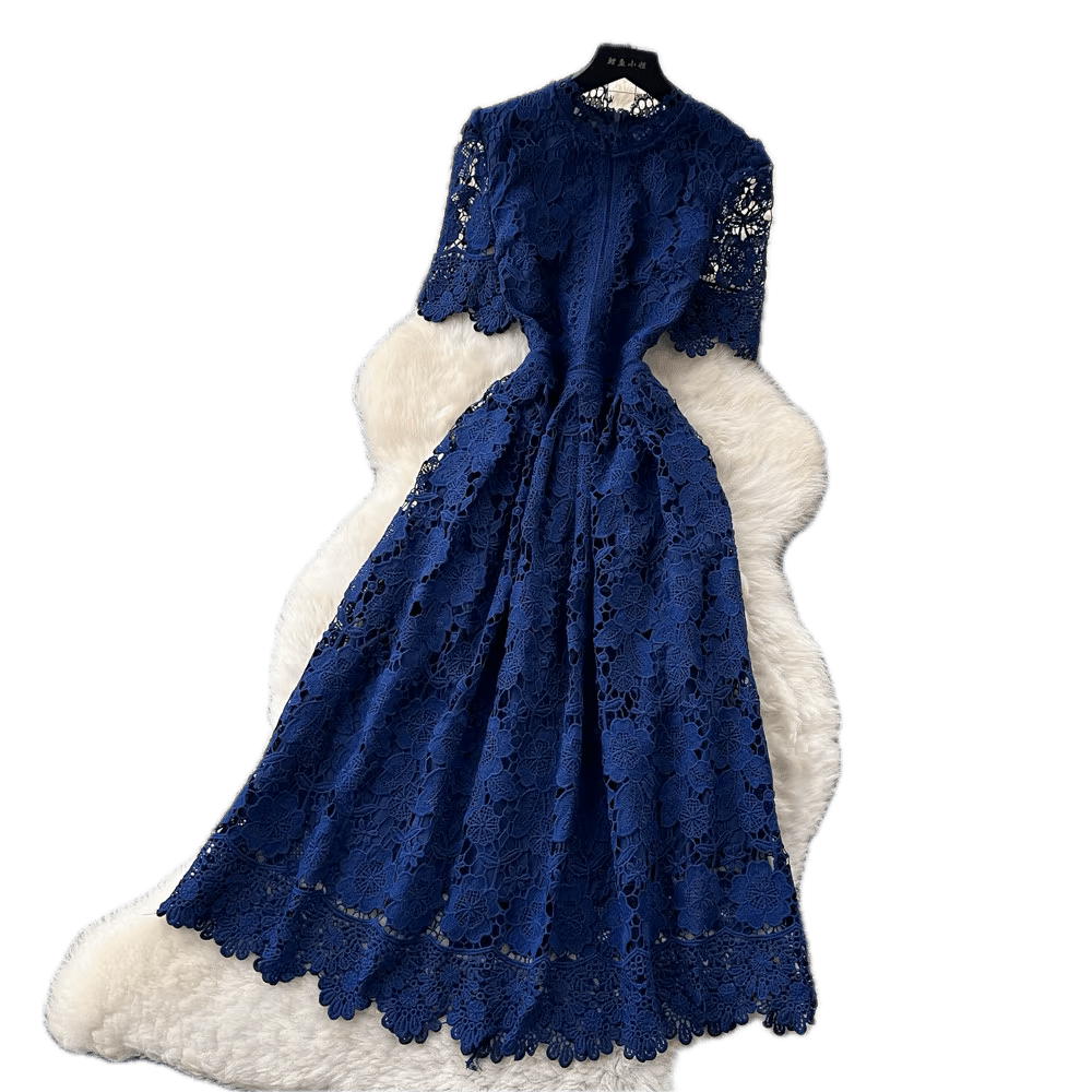 Robe Crayon Vintage Année 50 Marine - Louise Vintage