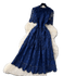 Robe Crayon Vintage Année 50 Marine - Louise Vintage