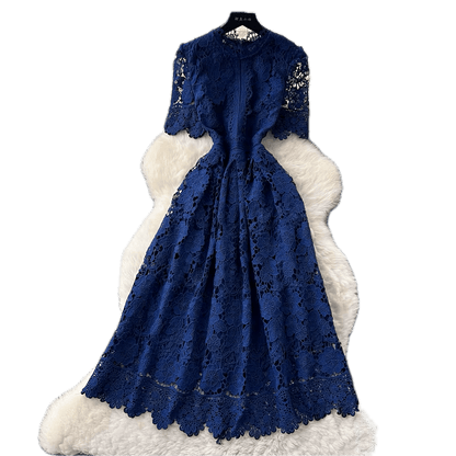 Robe Crayon Vintage Année 50 Marine - Louise Vintage