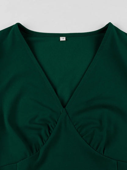 Robe de Cérémonie Année 50 Verte - Louise Vintage