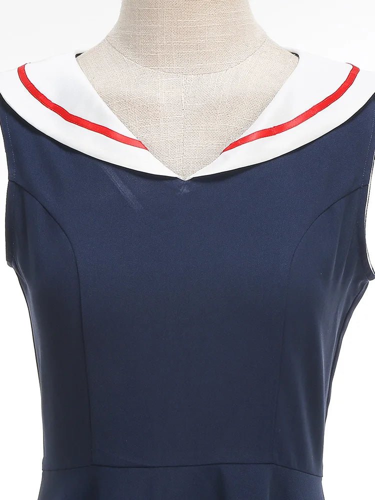 Robe de Soirée Année 50 Marine - Louise Vintage