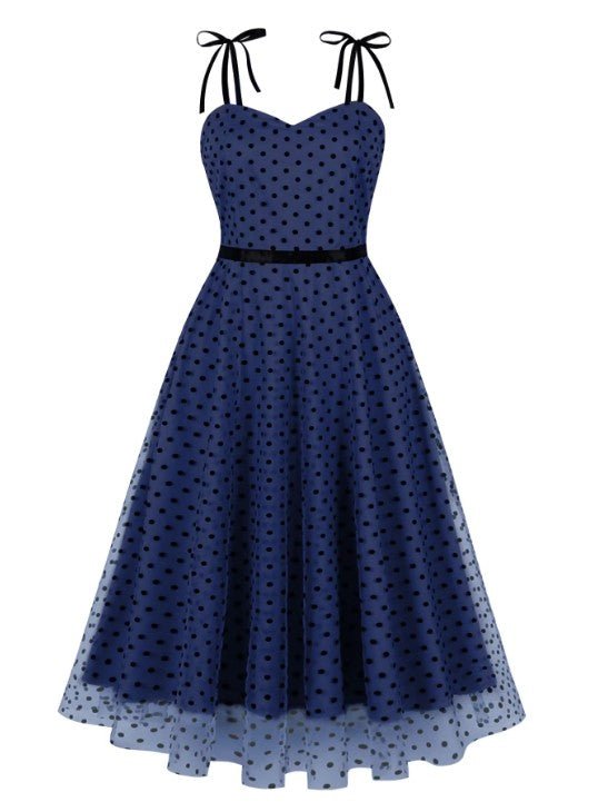 Robe de Soirée Année 50 Marine - Louise Vintage