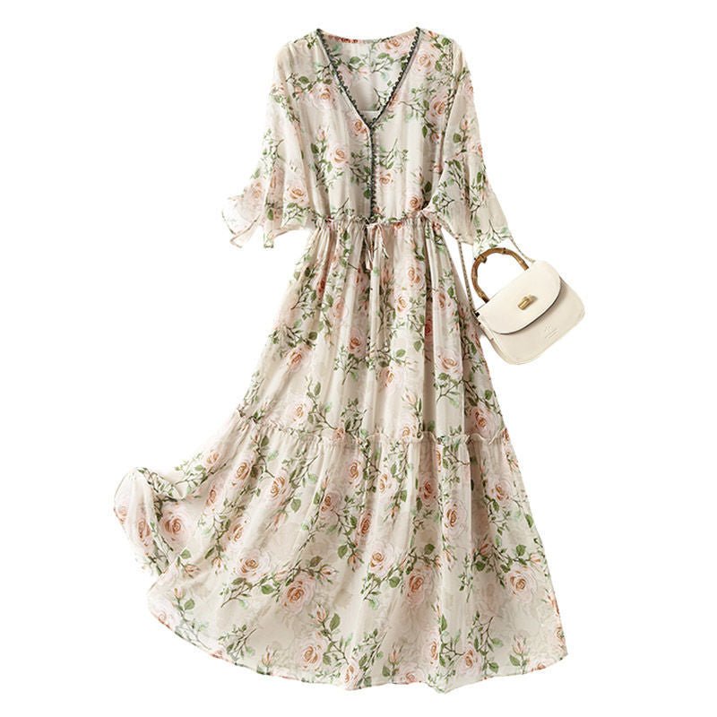 Robe de Soirée Année 70 Patchwork - Louise Vintage