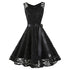Robe de Soirée des Années 50 Dentelle Noir - Louise Vintage
