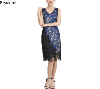 Robe des Années 20 Bleu