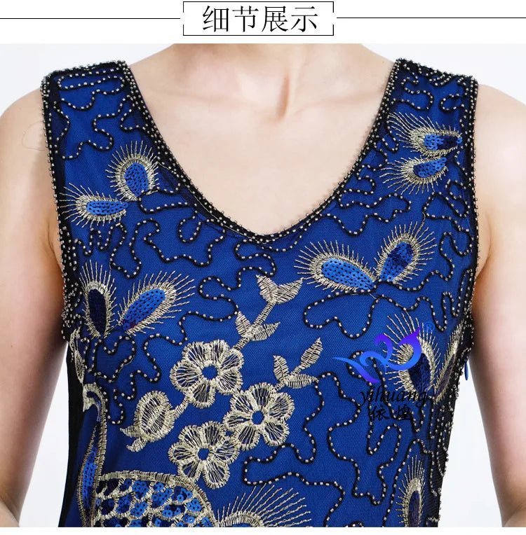 Robe des Années 20 Bleu - Louise Vintage