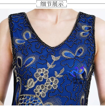 Robe des Années 20 Bleu - Louise Vintage