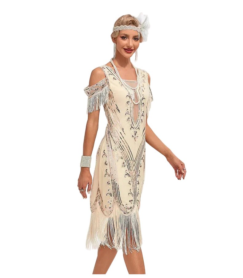 Robe des Années 20 Grise - Louise Vintage