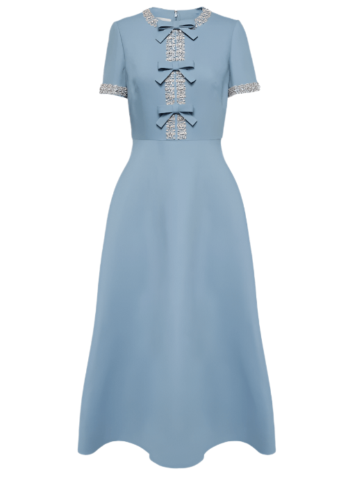 Robe des Années 40 50 Bleu - Louise Vintage