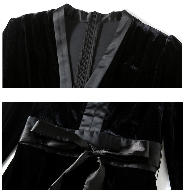 Robe des Années 40 50 Noir - Louise Vintage