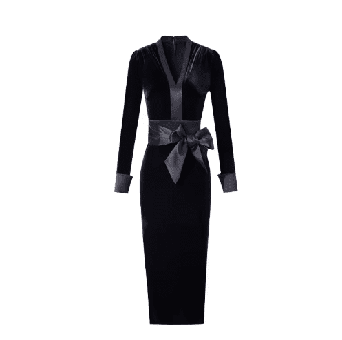 Robe des Années 40 50 Noir - Louise Vintage