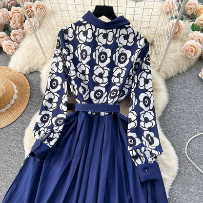 Robe des Années 40 Bleu - Louise Vintage