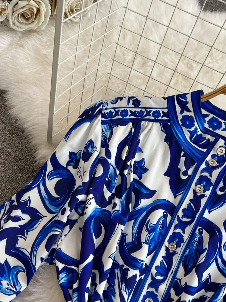 Robe des Années 40 Bleu - Louise Vintage