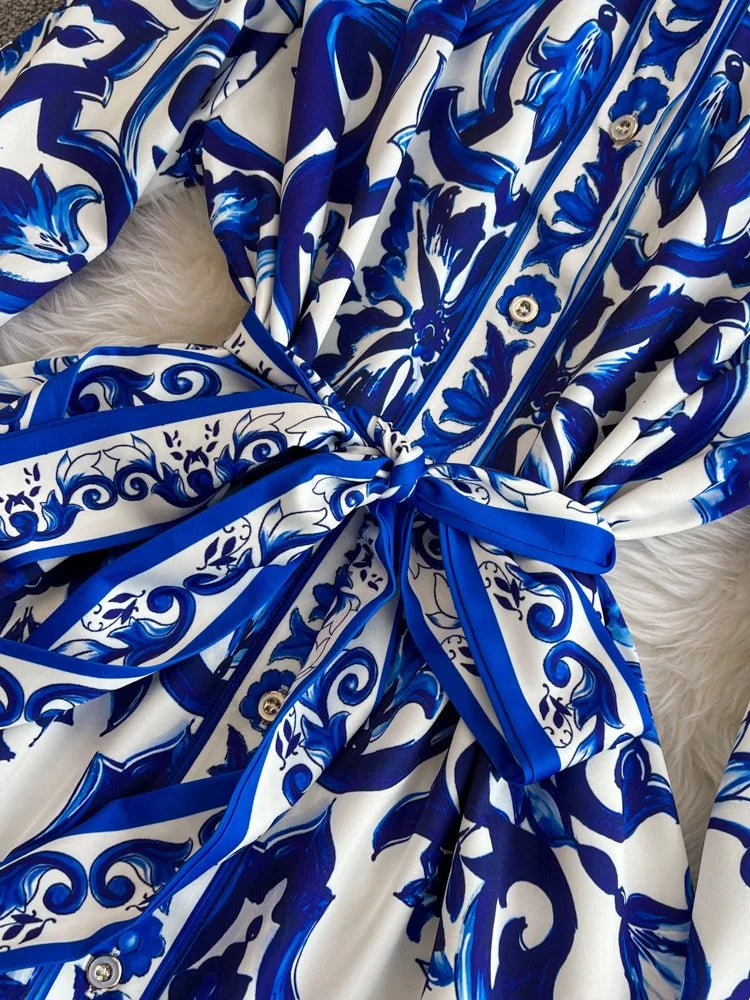Robe des Années 40 Bleu - Louise Vintage