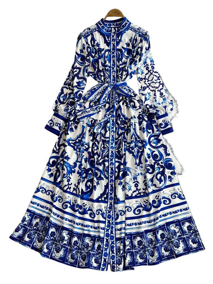 Robe des Années 40 Bleu - Louise Vintage