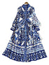 Robe des Années 40 Bleu - Louise Vintage