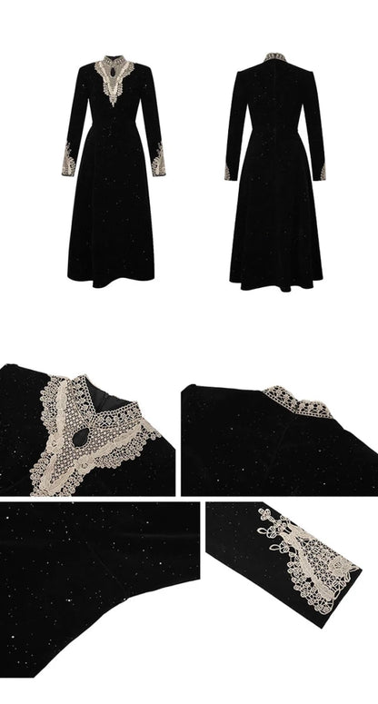 Robe des Années 40 Noire - Louise Vintage