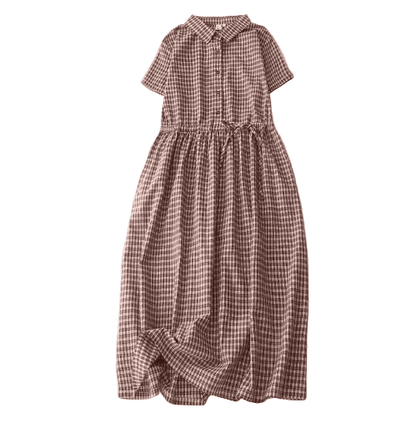 Robe des Années 70 à Carreaux - Louise Vintage