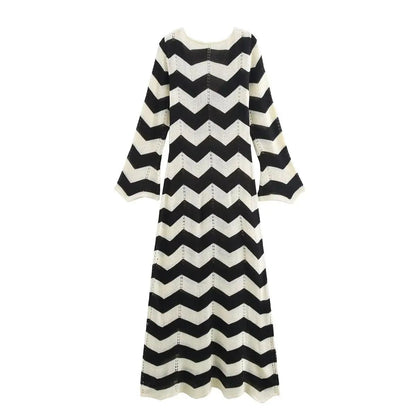 Robe Des Années 70 Rayée - Louise Vintage
