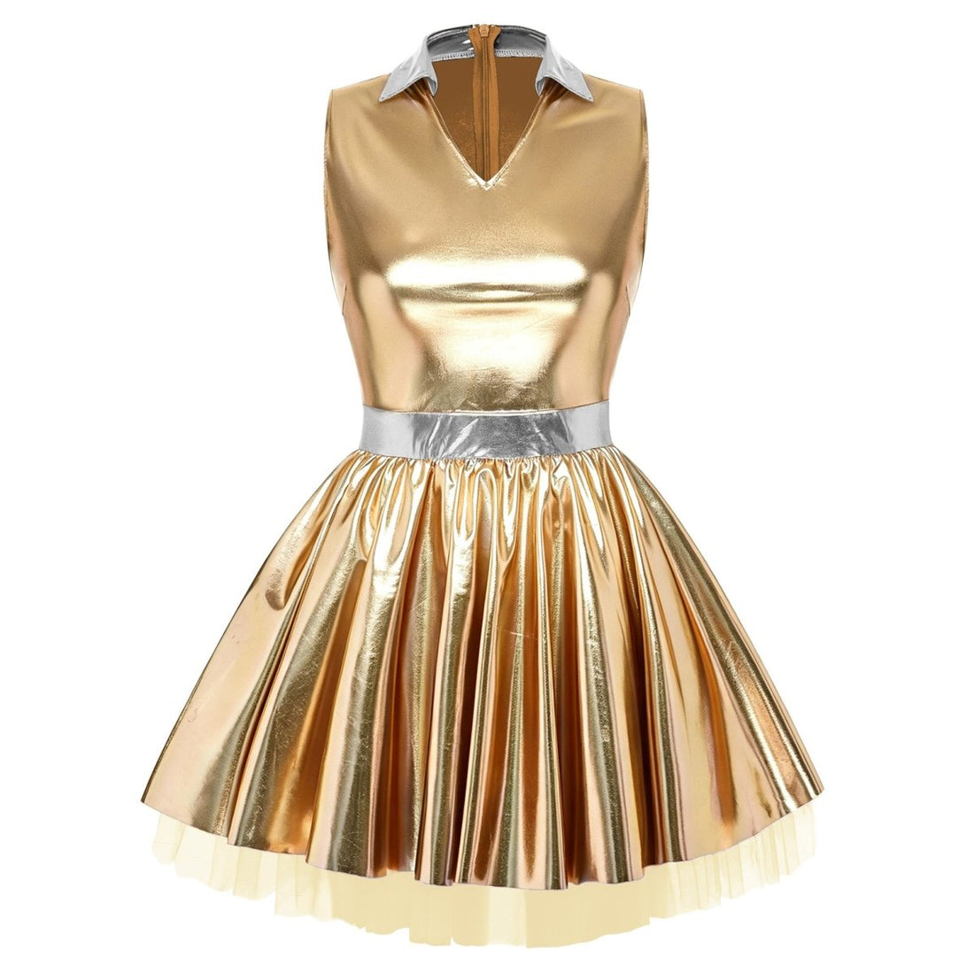 Robe Disco Année 70 Dorée - Louise Vintage